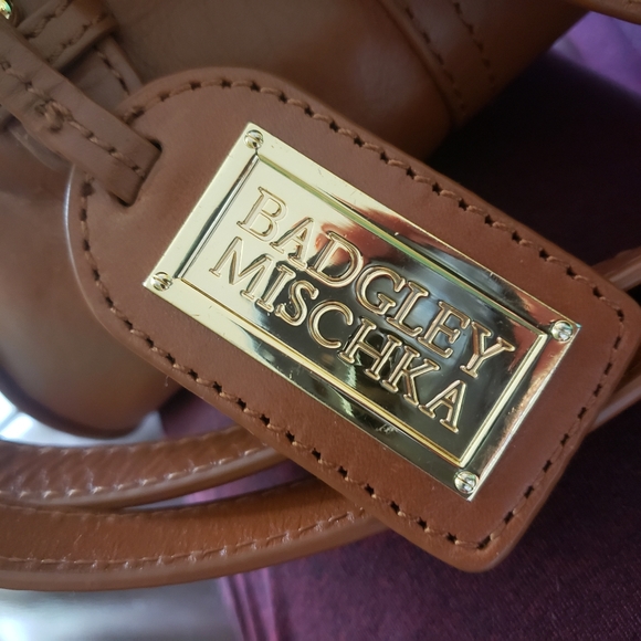 BADGLEY MISCHKA 'KEYRA' SATCHEL in Cognac - Picture 2 of 9